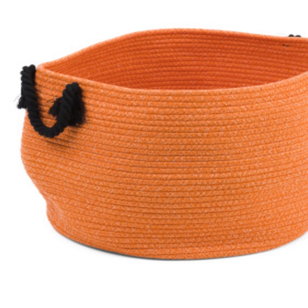 Halloween Pumpkin Basket - Orange and Black - Picture 3 of 3